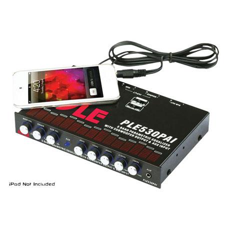 PLE530PAI Pyle Pyle PLE530PAI 1/2 Din 5 Band Parametric Equalizer with Built In Crossover & Subwoofer Control