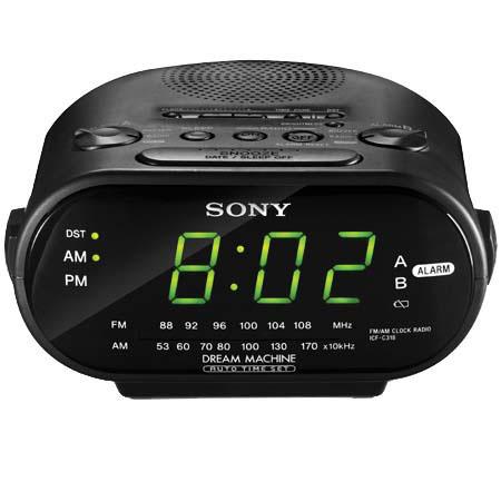 Sony ICF C1T Dual Alarm Clock with FM/AM Radio, Black ICF C1TBLACK