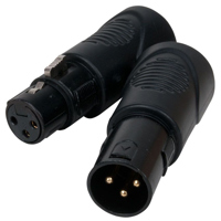 American DJ Pro Grade RJ45 to 3-Pin XLR Male and Female DMX Adapter Set