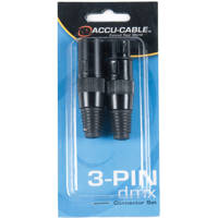 American DJ Accu-Cable 3-Pin XLR Male and Female DMX Connectors Set