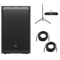 Behringer DR115DSP 15" 1400W Powered PA Speaker System, w/Stand,2x 50' XLR Cable