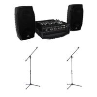 Behringer Europort PPA200 200-Watt 5-Channel PA System With 2x Boom Mic Stand