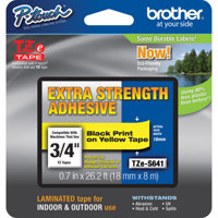 Brother TZeS641 0.7" Black on Yellow Tape for P-Touch (26.2 ft)