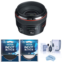 Canon EF 50mm f/1.2L USM Lens, Bundle with Hoya 72mm UV and CPL Filters