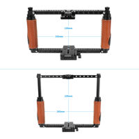 CAMVATE Full Frame Camera Cage with Leather Grips & Manfrotto-Type QR Baseplate
