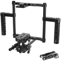 CAMVATE Hand-Held Full Frame Camera Cage w/QR Baseplate, 15mm Rod Support System
