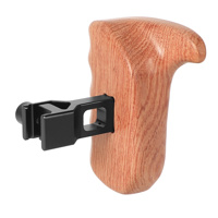 CAMVATE Right Hand Wooden Handle Grip with QR NATO Clamp Handle Seat, Large
