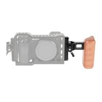 CAMVATE Left Hand Wooden Handle Grip with QR NATO Clamp & 70mm NATO Safety Rail