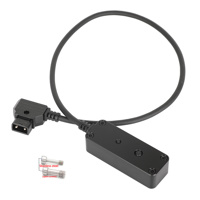 CAMVATE D-Tap B-Type M to 3-Port F D-Tap P-Tap Hub Splitter, Black