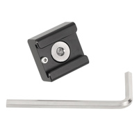 CAMVATE 3/8"-16 Cold Shoe Mount Adapter with ARRI Locating Pins