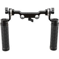 CAMVATE Rubber Handle Rig & 15mm Rod Clamp with ARRI Rosette Adapter, Black Knob