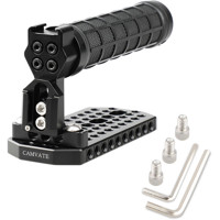 CAMVATE Rubber Handle Grip with Top Cheese Plate & Shoe Mount, Black Rings