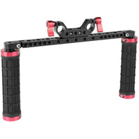 CAMVATE Dual Rubber Handle Grip Kit with 15mm Dual Rod Clamp