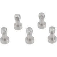 CAMVATE 1/4"-20 Male Screw w/Hexagon Head for Grooved Baseplate, Silver, 5-Pack