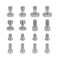 CAMVATE 1/4"-20, 3/8"-16 and M5 Thread Screw Assortment Kit, 16 Pieces