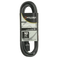 Elation Accu-Cable EC-163 10' 16/3 AWG Edison AC Extension Cord, Black