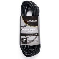 Elation Accu-Cable EC-163 25' 16/3 AWG Edison AC Extension Cord, Black