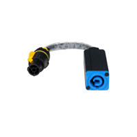 Elation Accu-Cable SIP1PCIA 1' 12 AWG IP65 Standard PowerCON Adapter, Black/Blue
