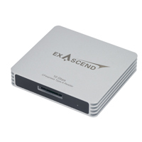 Exascend CFexpress USB 3.1 Gen 2 Type-A Memory Card Reader, Silver