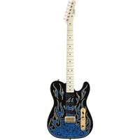 Fender James Burton Telecaster Electric Guitar, Blue Paisley Flames