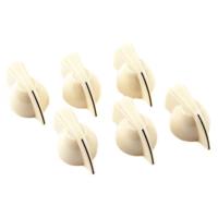 Fender Chicken Head Amplifier Control Knobs, Set of 6, Cream