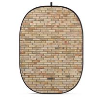 Glow CBA-WB0009 5x6.5' Fabric Collapsible Backdrop, Brick Wall