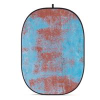 Glow CBA-WR0005 5x6.5' Fabric Collapsible Backdrop, Rusty Wall
