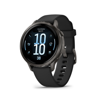 <b>New Arrival</b> - Garmin Venu 4 41mm AMOLED GPS Smartwatch, Slate with Black Silicone Band