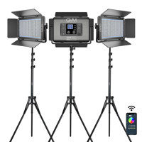 GVM 1500D 75W Bi-Color RGB Studio Soft LED Panel 3-Light Kit