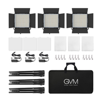 GVM 50RS 50W Bi-Color RGB Studio Soft LED Panel 3-Light Kit