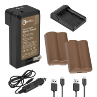 Green Extreme 2x NP-W235 7.2V 2400mAh Battery with Smart Charger & Charger Plate