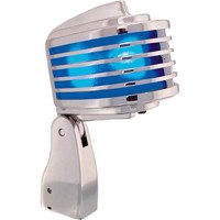 Heil Sound The Fin Dynamic Retro Styled Microphone, Chrome Body, Blue LED