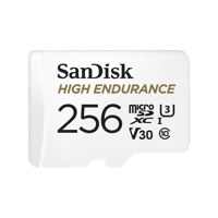 SanDisk High Endurance UHS-I U3 microSD Memory Card with SD Adapter Single 256GB