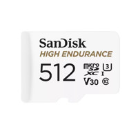 SanDisk High Endurance UHS-I U3 microSD Memory Card with SD Adapter Single 512GB