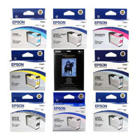 Epson 8 Ink Set & Paper Set fo Picture