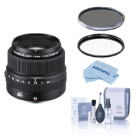 Fujifilm GF 63mm f/2.8 R WR Lens, Bundle with Tiffen 62mm UV and CPL Filters