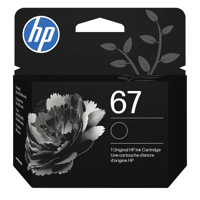 HP 67 Ink Cartridge for ENVY 6000 Printers, 120 Pages Yield, Black