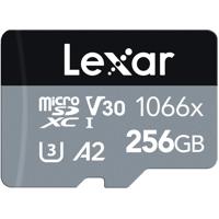 Lexar SILVER Professional 1066x 256GB UHS-I microSDXC Memory Card w/SD Adapter
