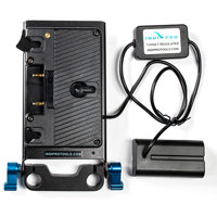 IndiPRO Gold-Mount Plate to Sony L-Series Dummy Battery for Sony Camera