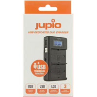 Jupio USB Dedicated Duo Charger LCD for Sony NP-FM50, NP-F550/F750/F970