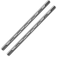Kondor Blue 12" PPSh 15mm Threaded Aluminum Rod, Space Gray, 2-Pack