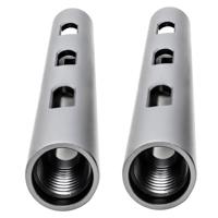 Kondor Blue 6" PPSh 15mm Threaded Aluminum Rod, Space Gray, 2-Pack