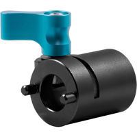 Kondor Blue ARRI-Style 3/8"-16 Pin to 15mm Rod Clamp, Raven Black