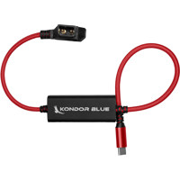 Kondor Blue 16" D-Tap to USB Type-C Power Delivery Cable for Cameras/Laptops,Red