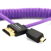 Kondor Blue 12-24" Gerald Undone LE Micro-HDMI to Full HDMI Coiled Cable, Purple