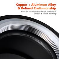 K&F Concept KF M10115 High-precision Lens Adapter Ring, Matte Paint, Orange Secondary Oxide, M42-FX