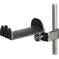 K&M 16080 Screw Clamp Headphone Holder, Black