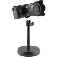 K&M 19781 Desktop Camera Stand, Round Base, Black