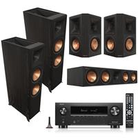 Deals on Klipsch Reference 5.0 Home Theater System Ebony w/ Denon 9.4 Receiver