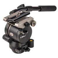 Libec H25 Dual Base Fluid Head with PH-6B Pan Handle, 11 lbs Load Capacity